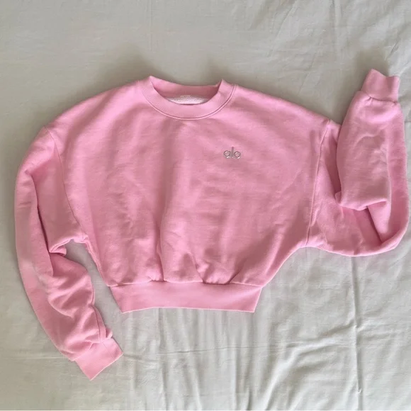 Pink Crop Crewneck - alo - Picture 12 of 15